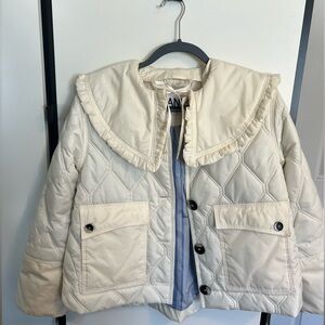 Ganni collar quilted jacket